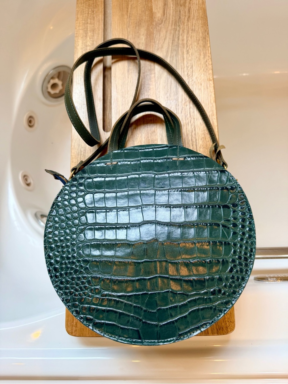 Clare V Petit Alistair - Loden Croco Original: $365